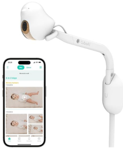 Cubo Ai baby monitor used by parents to check on their baby at night