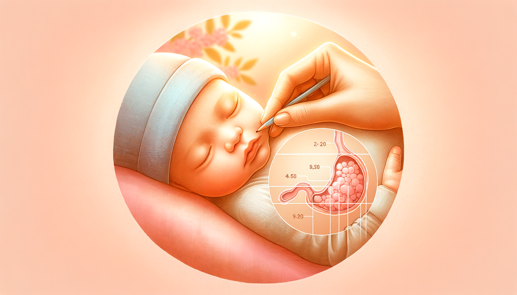 Baby stomach size by age, showing how a newborn’s stomach grows during the first 6 months